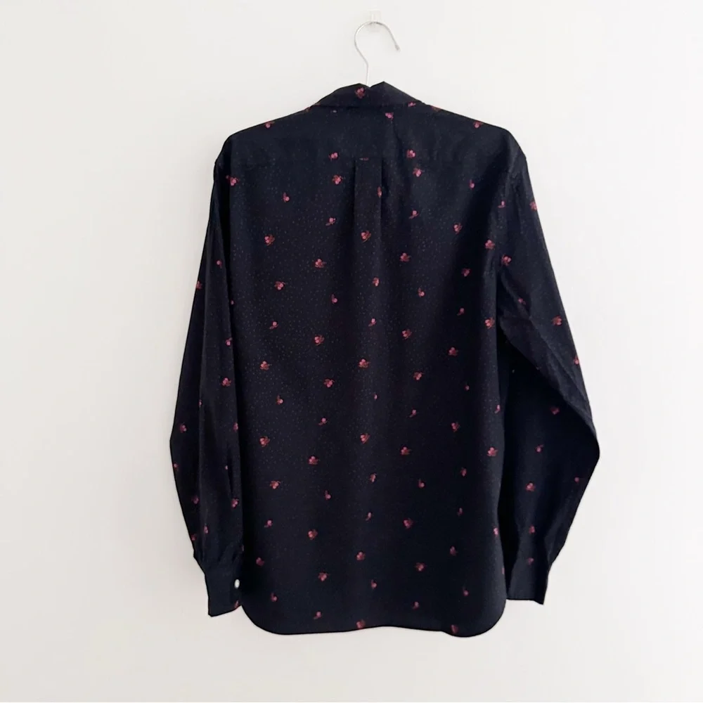 J.Crew Men's Secret Wash Organic Cotton Shirt Slim Fit Floral Print Size Large